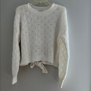 Elegant White Knit Sweater by Gypsy Cloud
